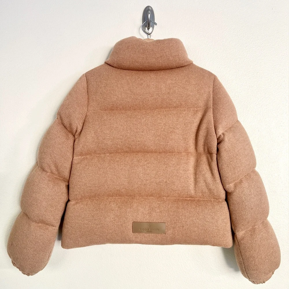 NICOLE BENISTI Kensington Cashmere Wool Down Puffer Coat in Rich Caramel - Picture 12 of 15